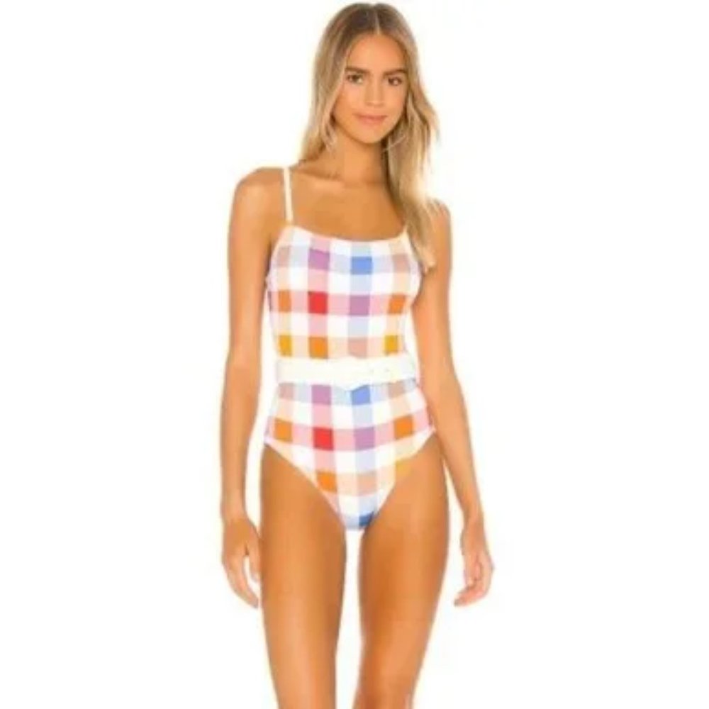 NWT Solid & Striped The Nina Belted One Piece Swimsuit S